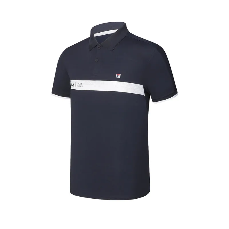 FILA CORE ATHLETICS TENNIS Men Short Sleeve Polo (Navy / White)