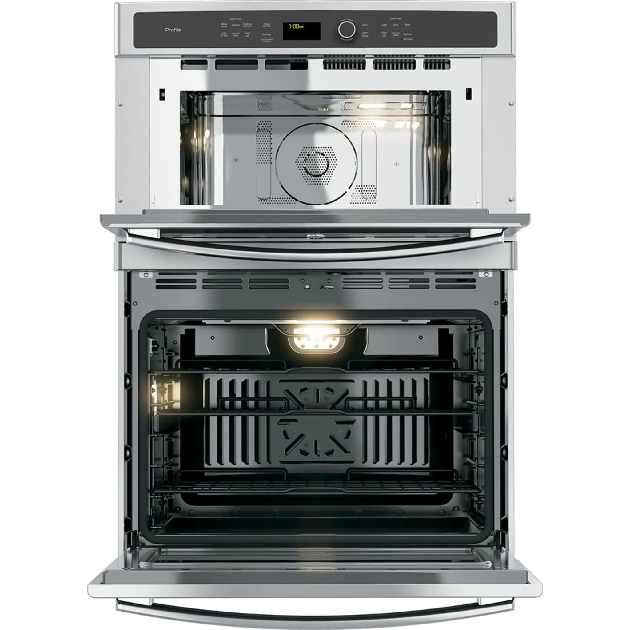 GE Profile 6.7 Cu. Ft. Built-In Combination Convection Microwave/Convection Wall Oven Stainless Steel - PT7800SHSS