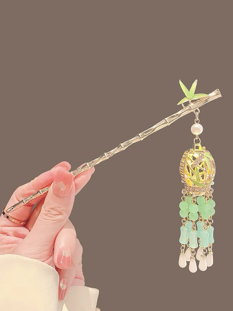 Hair Stick: Bamboo Lantern