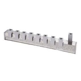 Hanukkah Menorah - Sqaures   Hammer Work - Matt