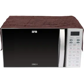 Heart Home Velvet 1 Pcs Microwave Oven Top Cover (Brown)- CTHH0499