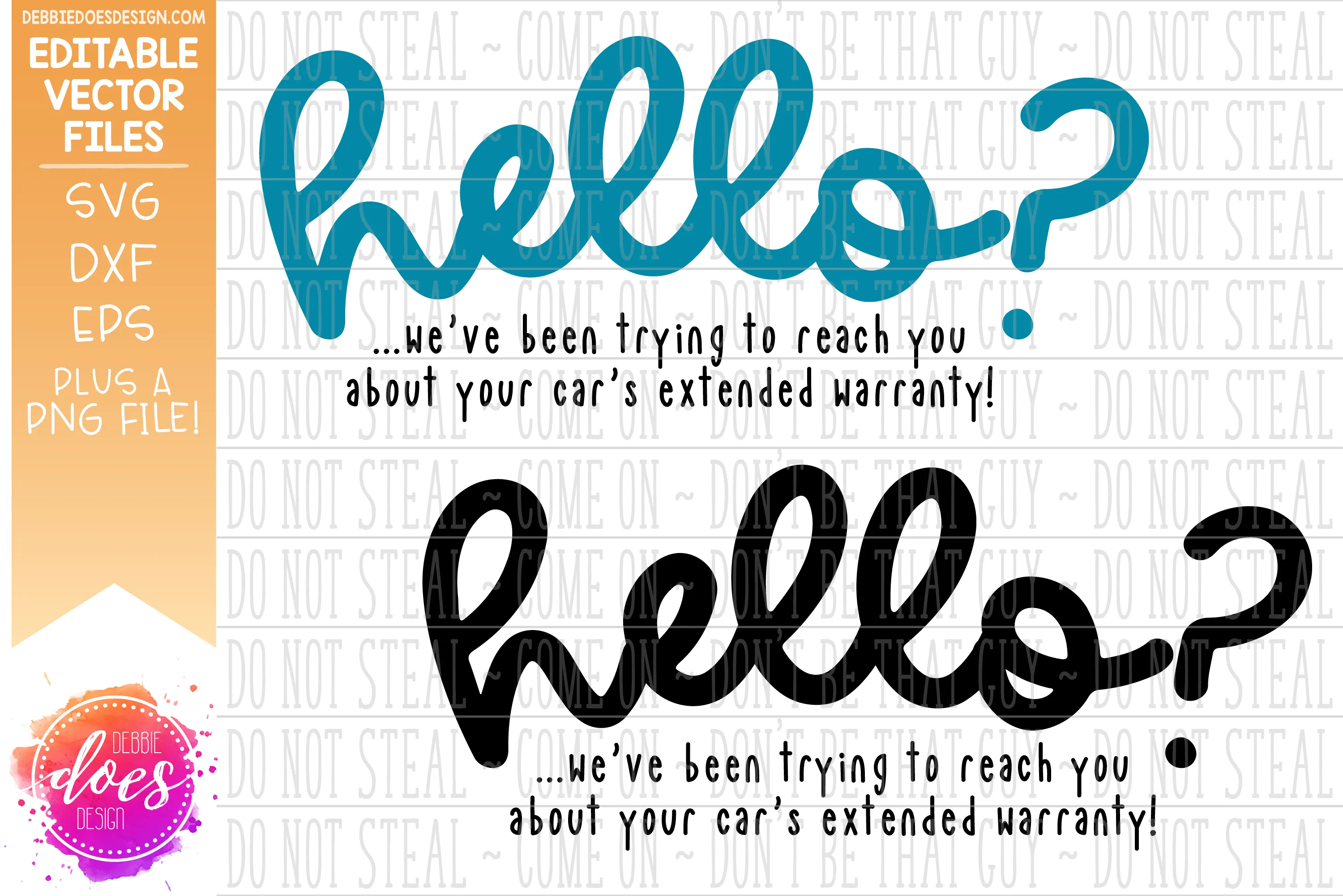 Hello - Warranty - Editable Vector Design