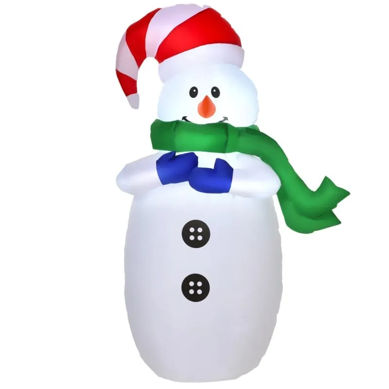 HOMCOM 4ft Inflatable LED Christmas Snowman Decoration