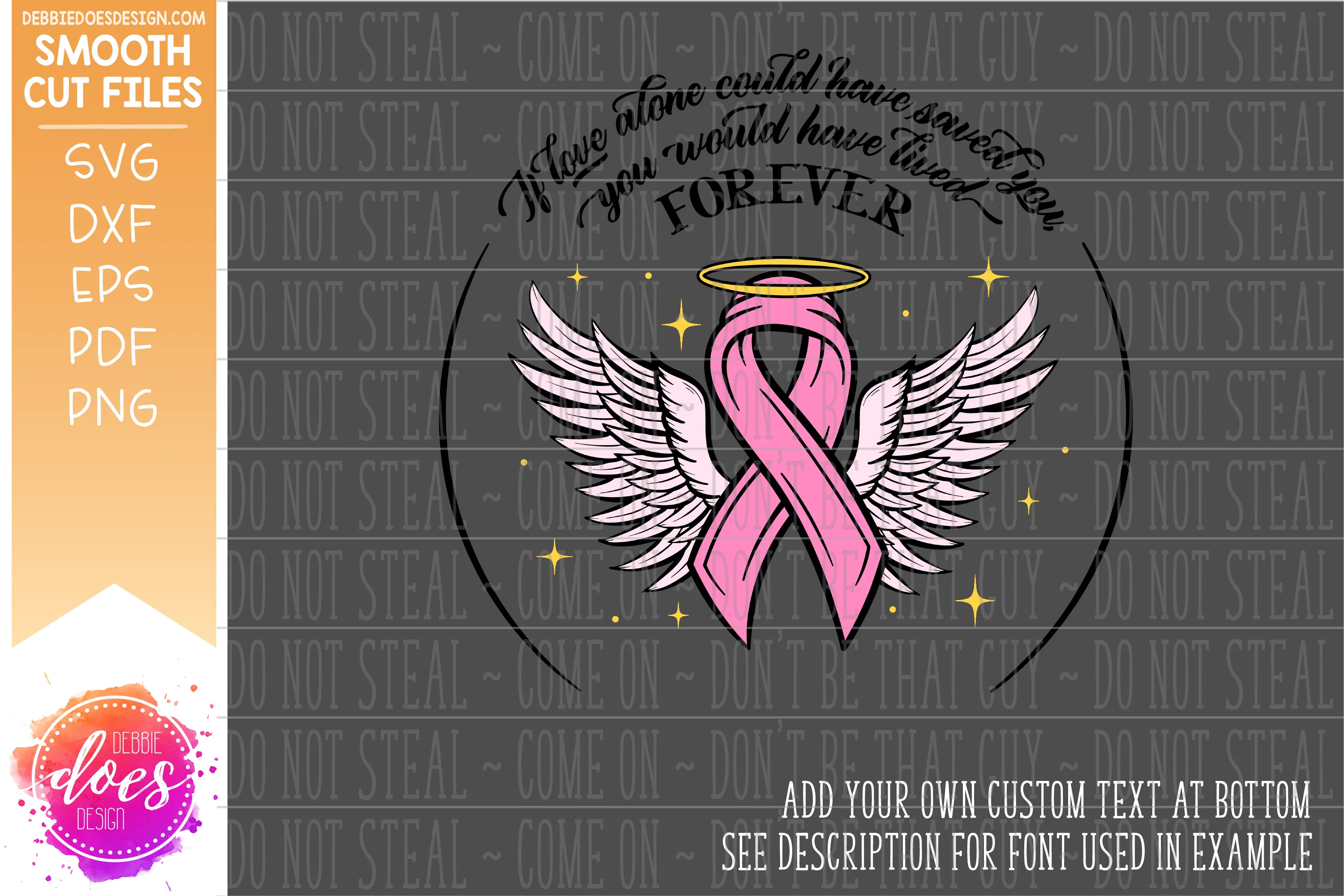 If Love Could Have Saved You - 1 Color Ribbon - SVG File