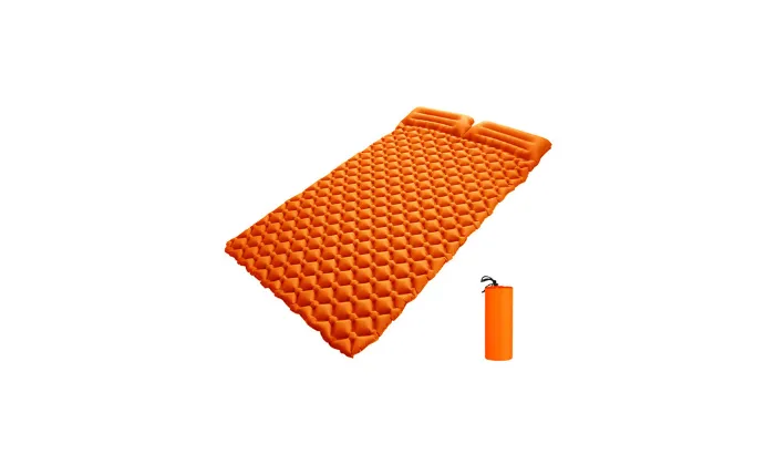 Inflatable Double Sleeping Pad with Pillows