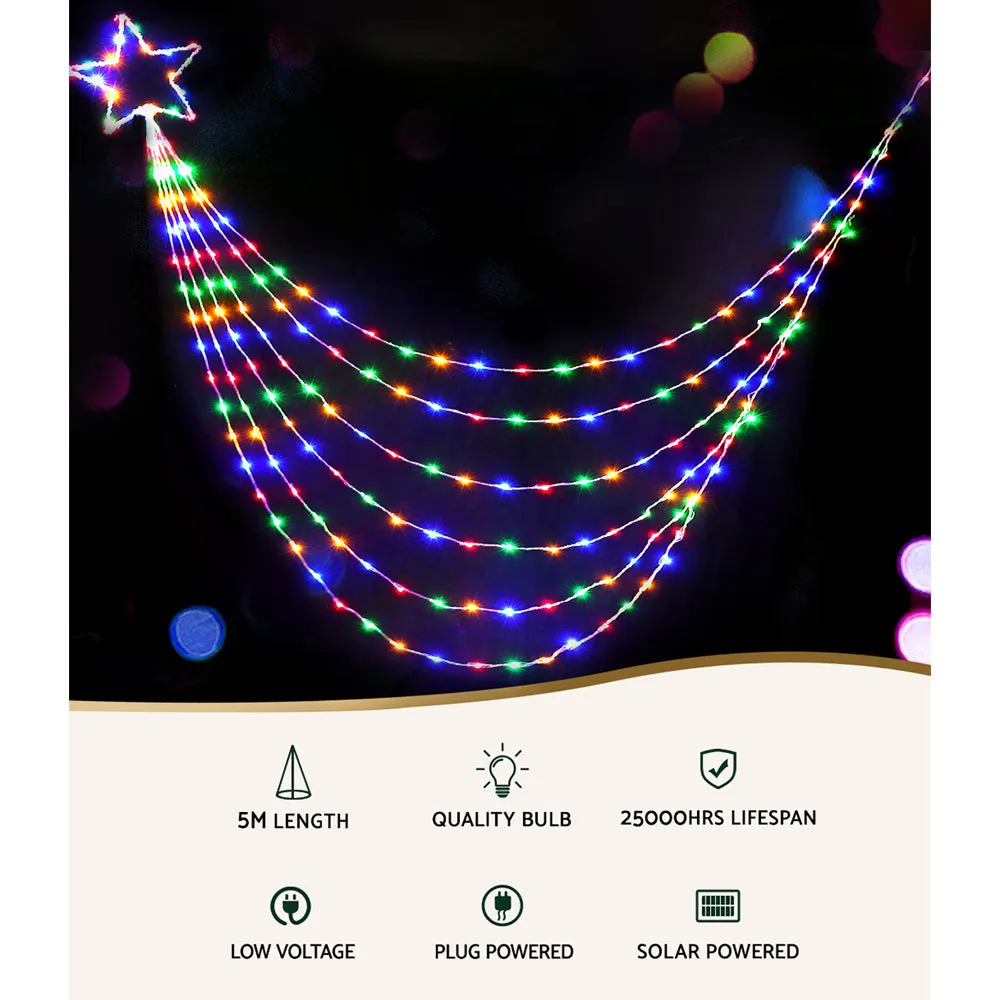 Jingle Jollys 5M Christmas String Lights 320 LED Fairy Curtain Light Solar Power