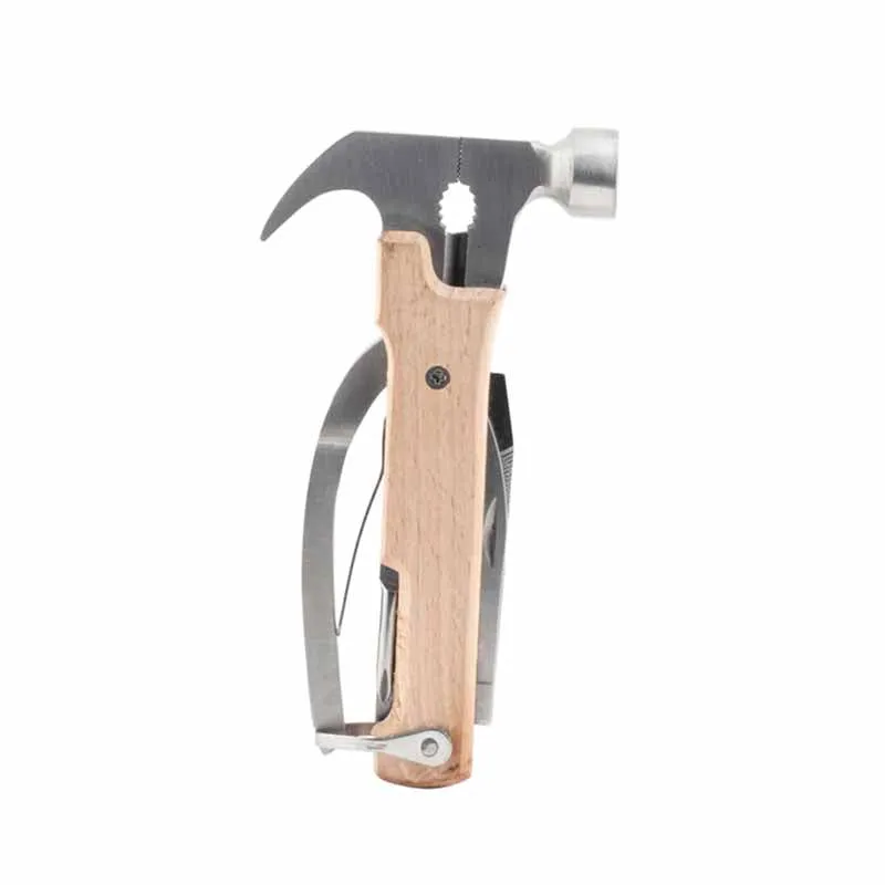 Kikkerland Wood Multi Function Hammer Tool