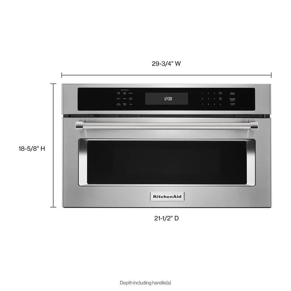 Kitchenaid KMBP100ESS 30" Built In Microwave Oven with Convection Cooking