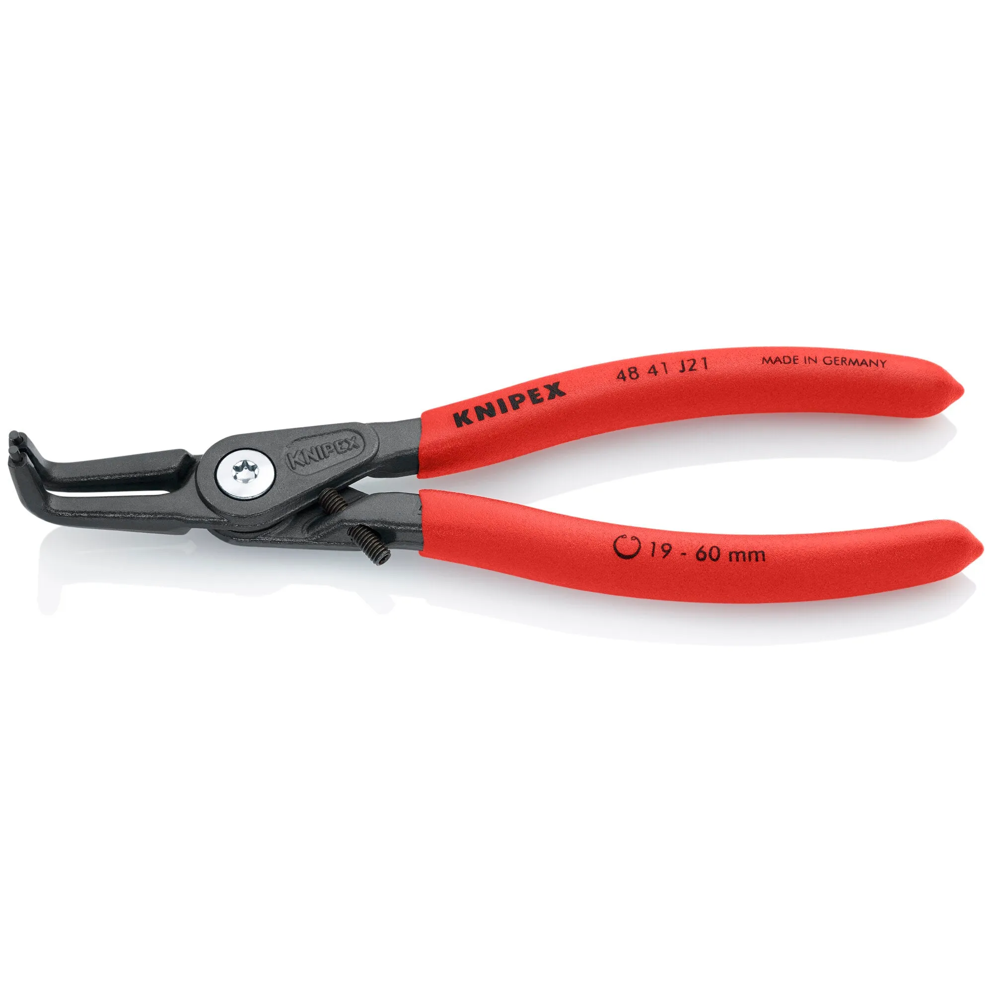 Knipex 48 41 J21 6 3/4" Internal 90° Angled Precision Snap Ring Pliers-Limiter