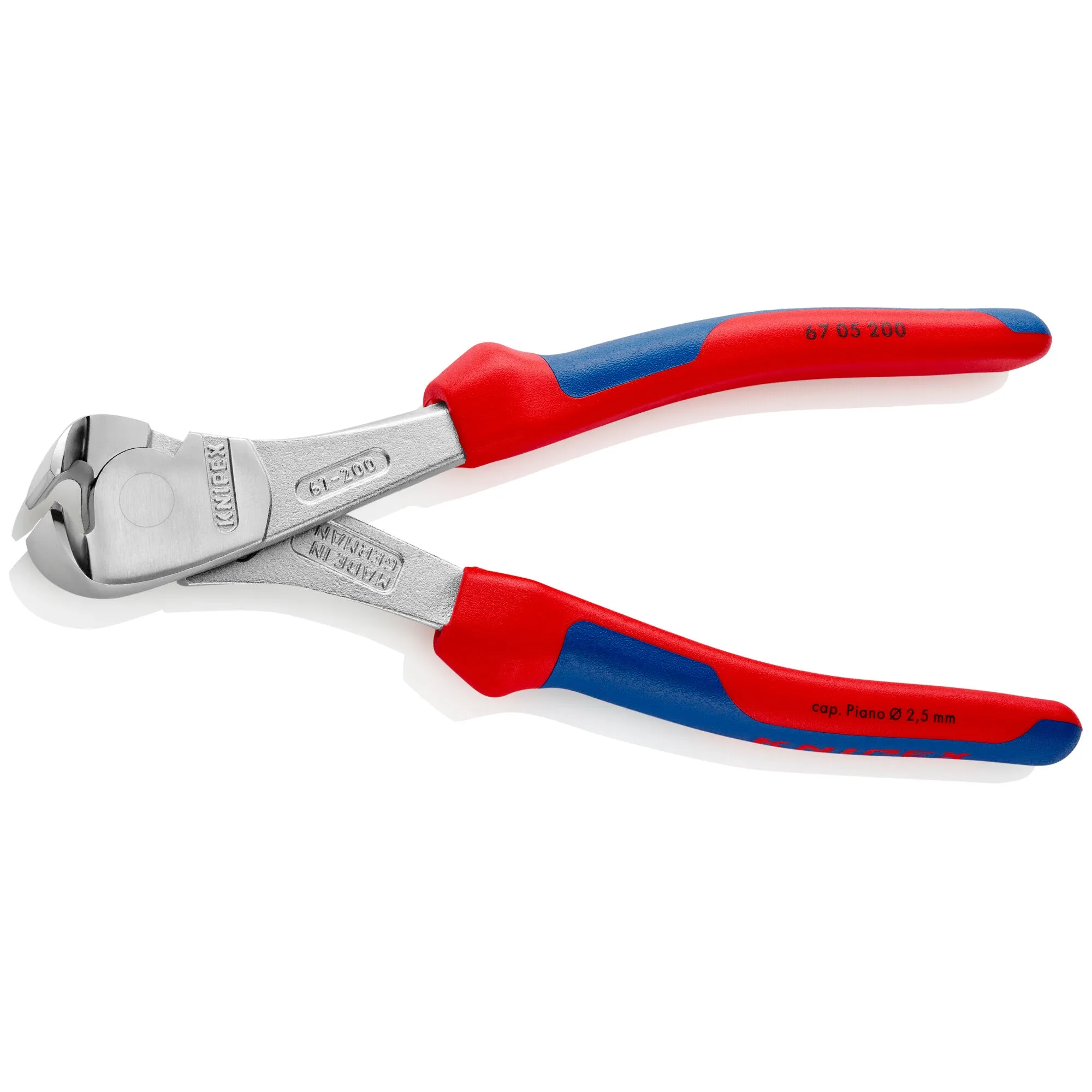 Knipex 67 05 200 8" High Leverage End Cutting Nippers