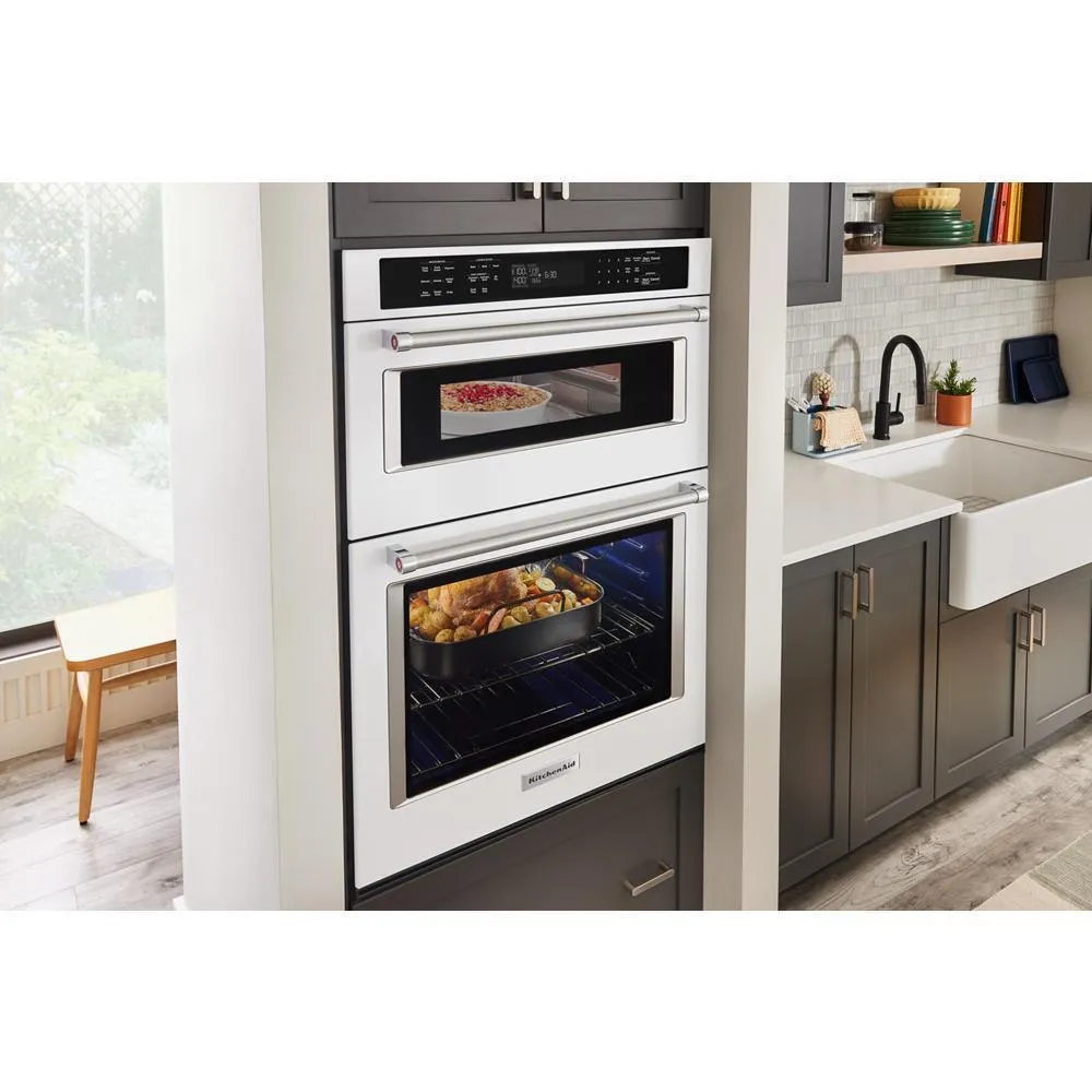 KOEC530PWH KitchenAid® 30" Combination Microwave Wall Ovens with Air Fry Mode.