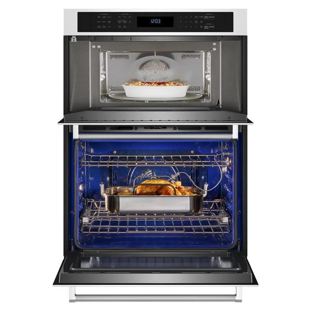 KOEC530PWH KitchenAid® 30" Combination Microwave Wall Ovens with Air Fry Mode.