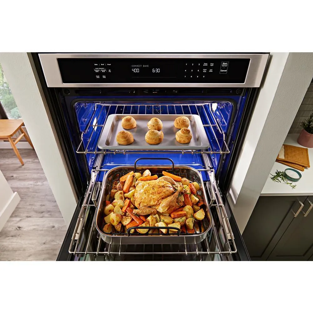 KOEC530PWH KitchenAid® 30" Combination Microwave Wall Ovens with Air Fry Mode.