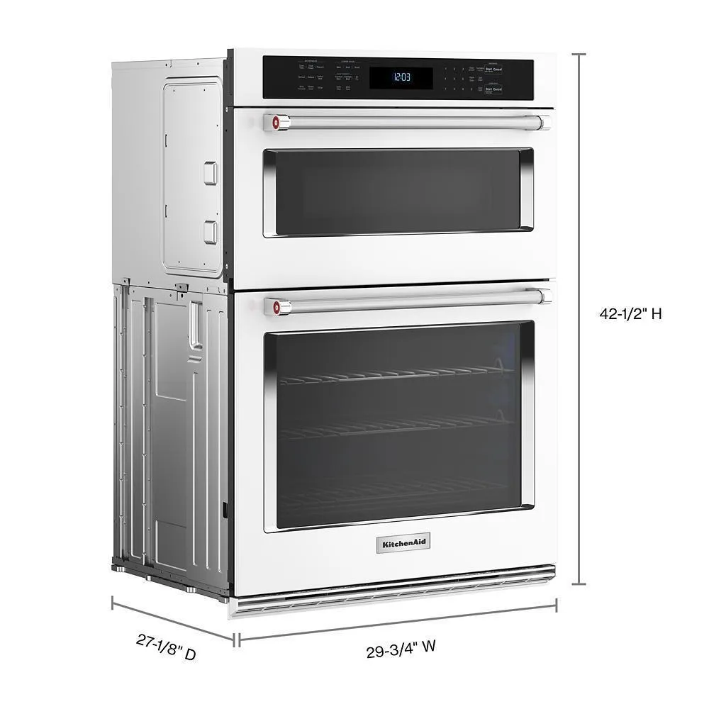 KOEC530PWH KitchenAid® 30" Combination Microwave Wall Ovens with Air Fry Mode.