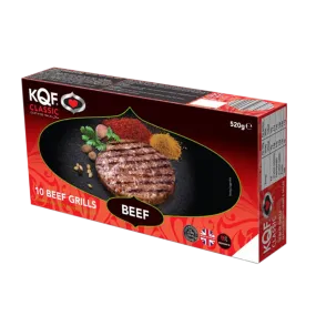 KQF Classic Beef Grills 520g (Frozen)