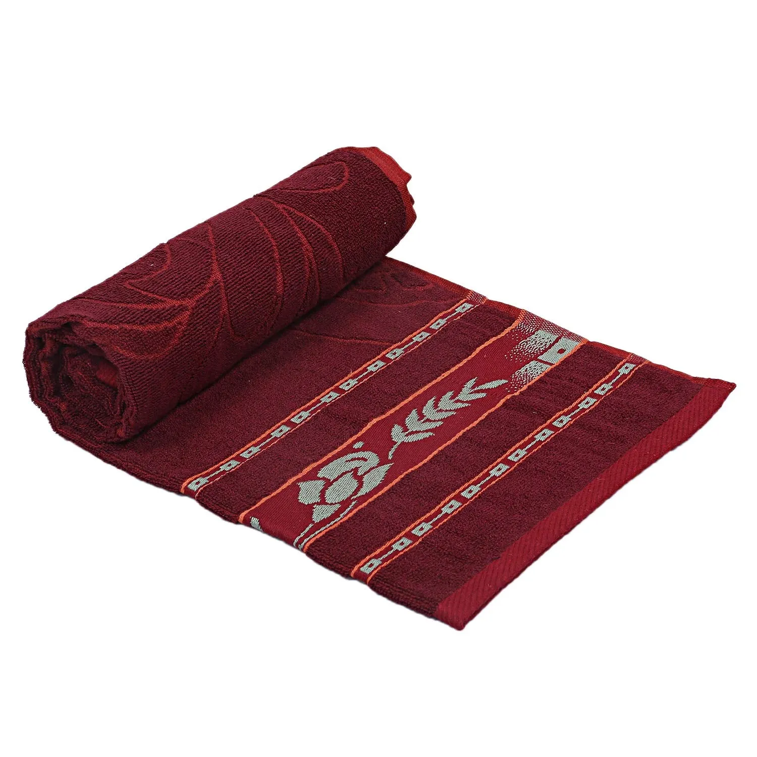 Kuber Industries 100% Cotton 3 Pieces Bath Towel 27" x54” (Maroon) -CTKTC28922