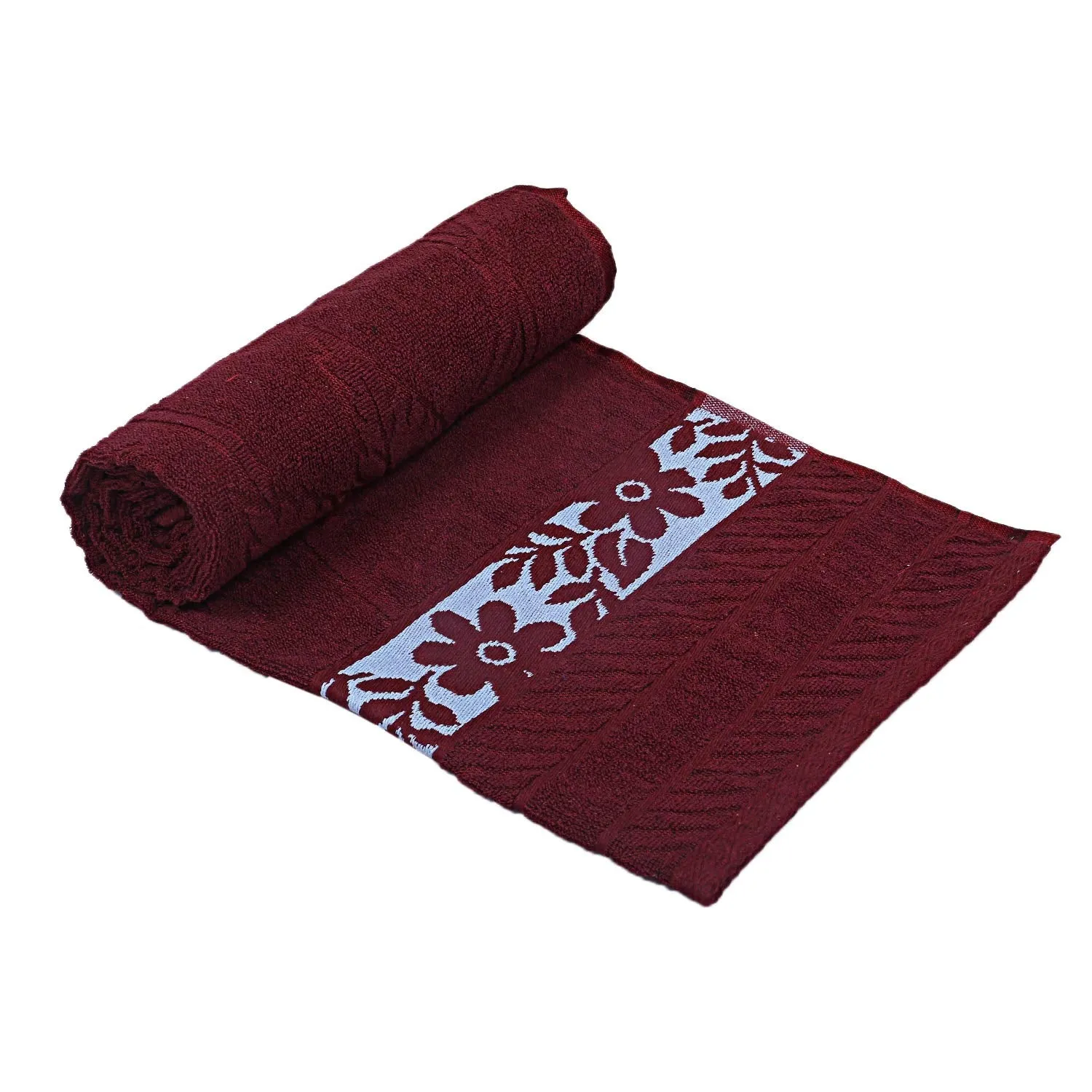 Kuber Industries Cotton Bath Towel 27" x54 (Maroon) -CTKTC28901