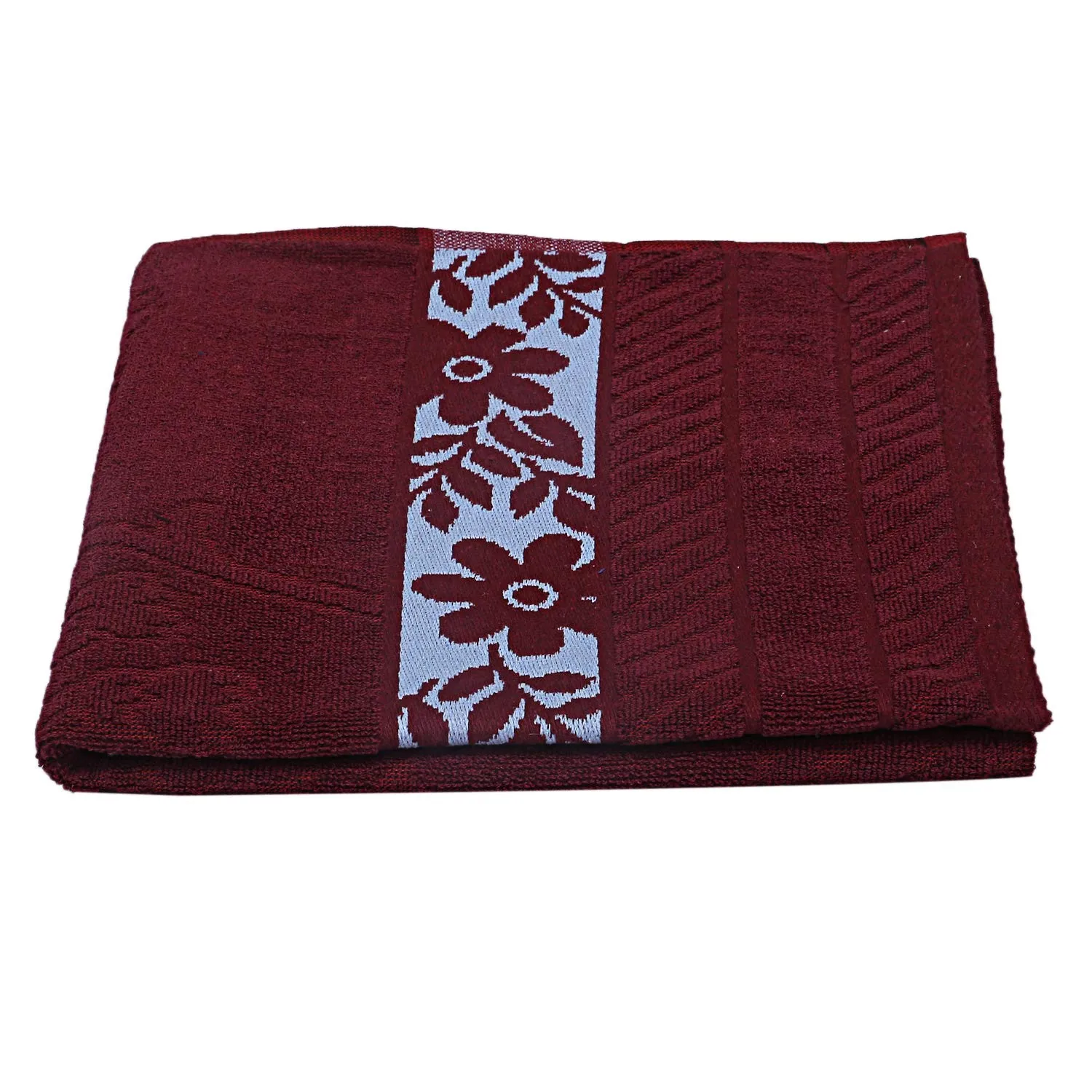 Kuber Industries Cotton Bath Towel 27" x54 (Maroon) -CTKTC28901