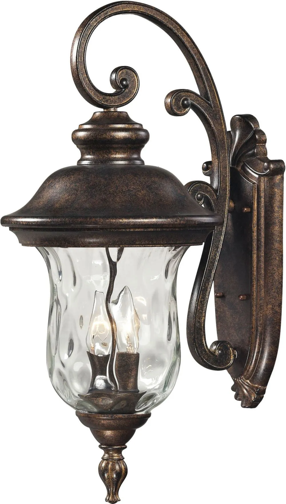 Lafayette 2 Light Outdoor Wall Sconce In Regal Bronze