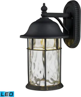 Lapuente 1 Light Outdoor Led Wall Sconce In Matte Black