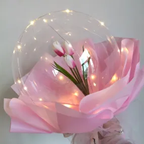 LED Balloon Tulip Bouquet - Pink