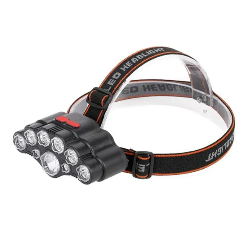 Led Headlamp Strong Light Outdoor Head Light Bright USB Recharge Fishing Headlight Long-Range Head-Mounted Mine Lamp Flashlight