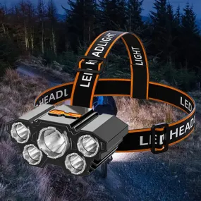 Led Headlamp Strong Light Outdoor Head Light Bright USB Recharge Fishing Headlight Long-Range Head-Mounted Mine Lamp Flashlight