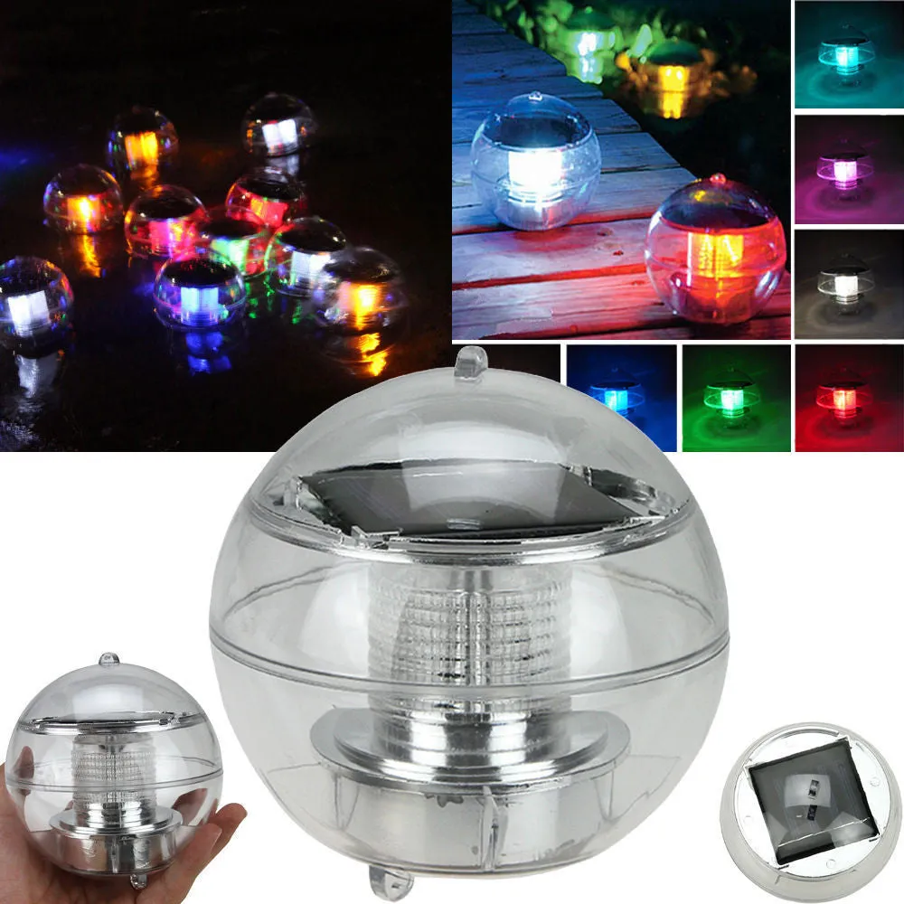 LED Light Solar Power Swimming pool Automatical Color-changing Floating Ball USA