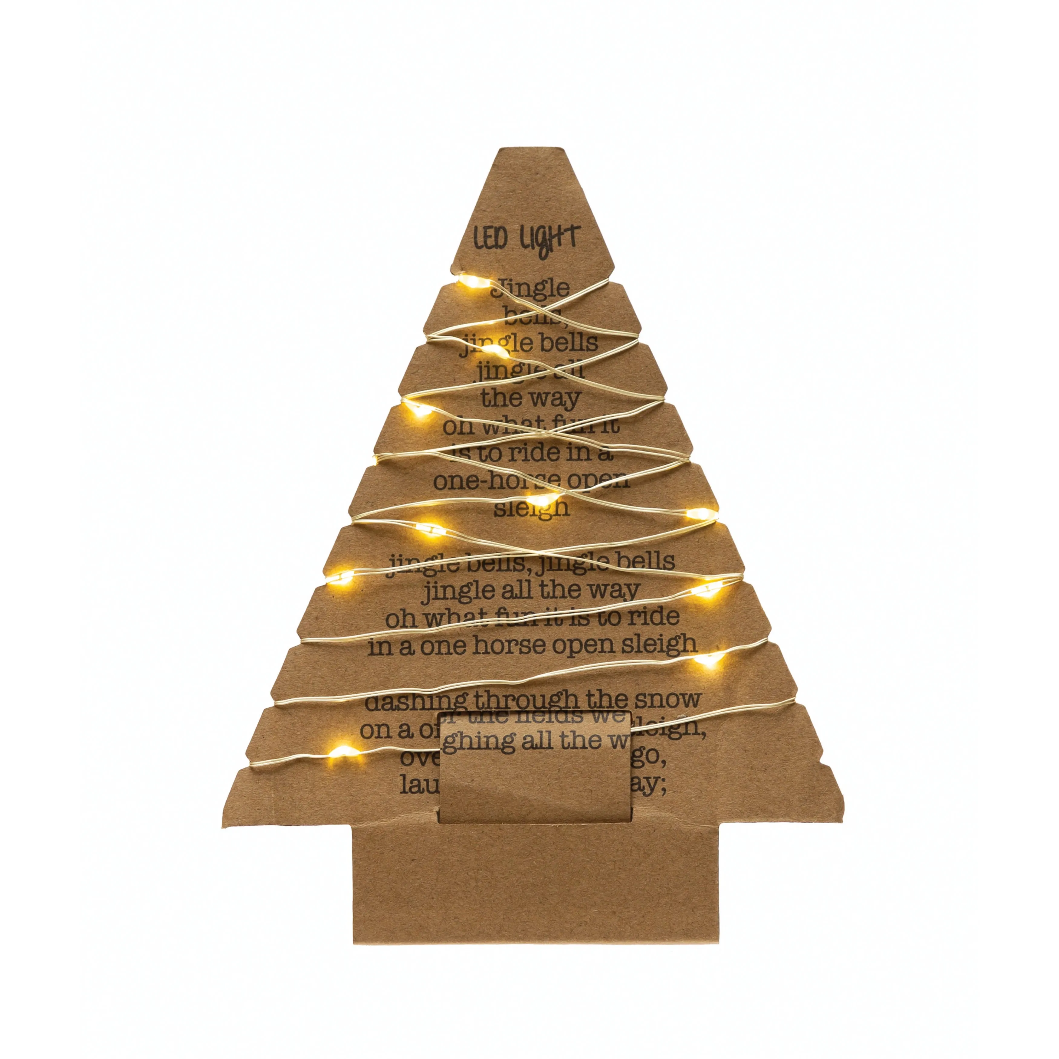 LED String Lights on Tree Shaped Paper Card