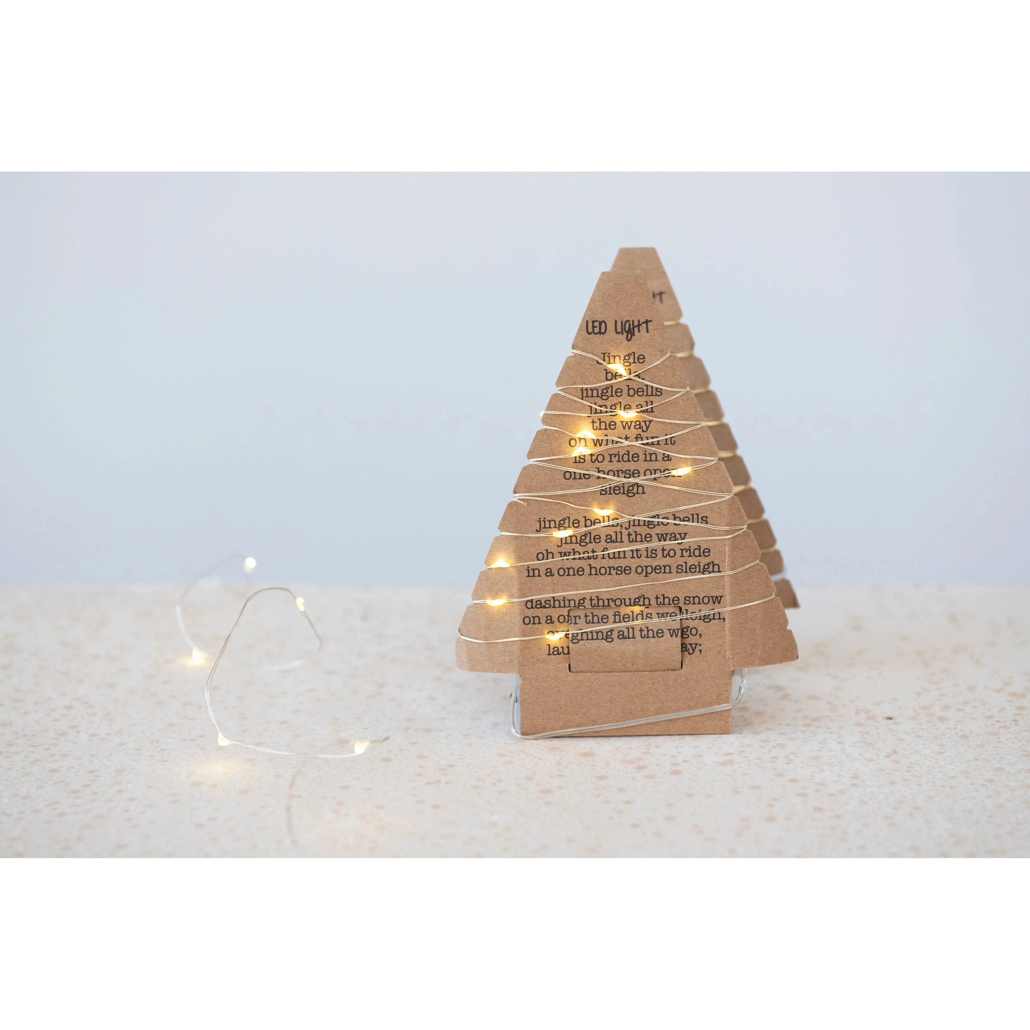 LED String Lights on Tree Shaped Paper Card