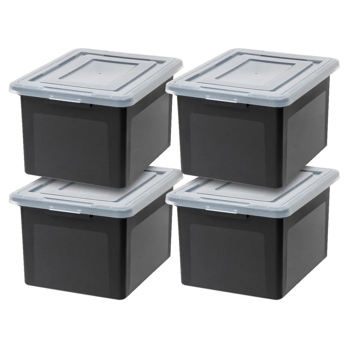 Letter and Legal Snap Lid File Box 4 Pack - 35.5 QT