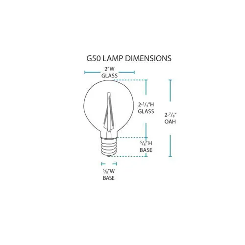 Lightcraft Outdoor 1W Intermediate Base LED Bistro Lamp