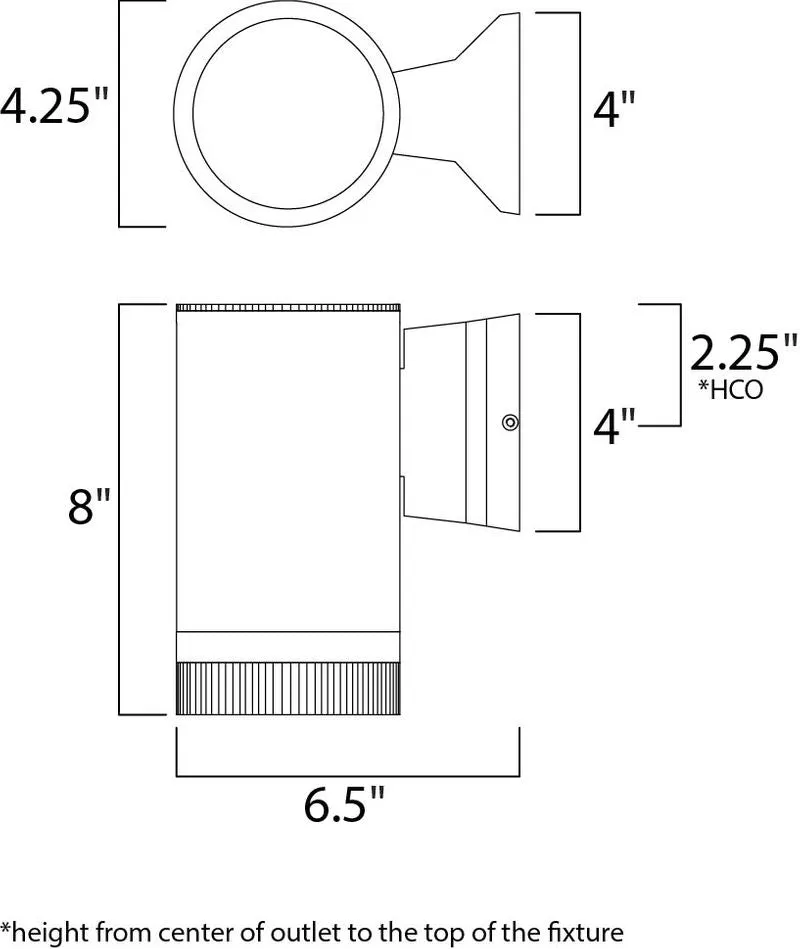 Lightray 4.25" Single Light Outdoor Wall Sconce