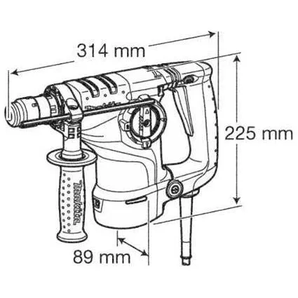 Makita HR2810 SDS-plus Rotary Hammer 28mm 2.8J