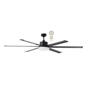 Martec Albatross 72" DC Ceiling Fan With 24W LED Light and Remote - Matt Black