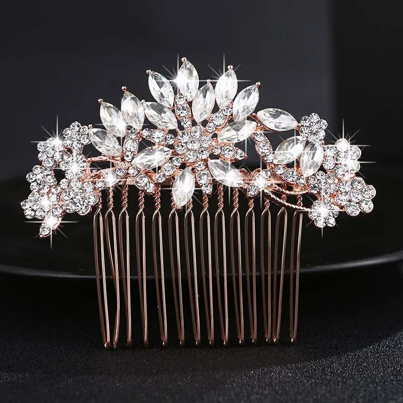 Miallo Wedding Crystal Peals Hair Combs Bridal Hair Clips Accessories Jewelry Handmade Women Head Ornaments Headpieces for Bride