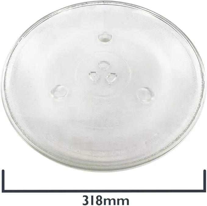 Microwave Turntable Glass Plate with 6 Fixers (318mm) | PSA004