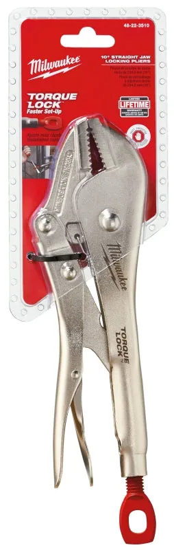 Milwaukee Torque Lock 48-22-3510 Locking Plier, 10 in OAL, 1-3/4 in Jaw Opening, 5/8 in W Jaw, 5/8 in L Jaw :EA: QUANTITY: 1