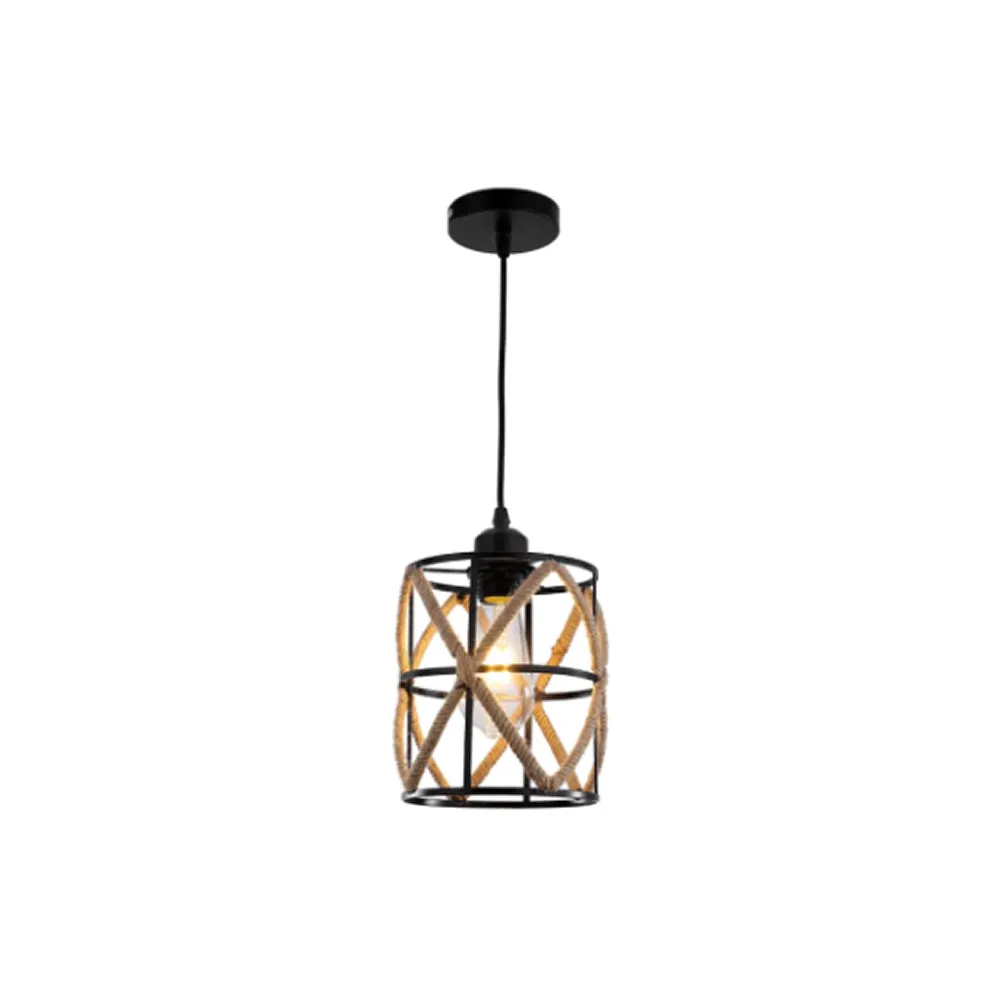 Modern Nordic Metal Shade Rope Pendant Light Q24-10-28