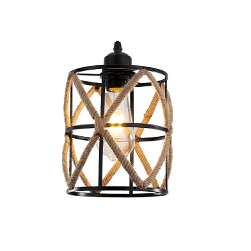 Modern Nordic Metal Shade Rope Pendant Light Q24-10-28