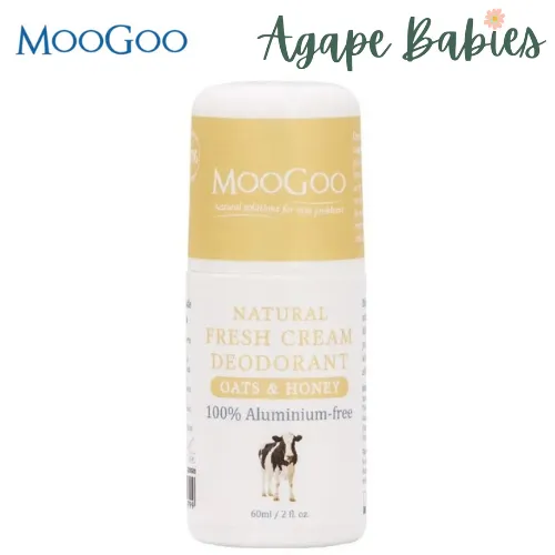 MooGoo Fresh Cream Deodorant 60g - Oats & Honey Exp: 06/26