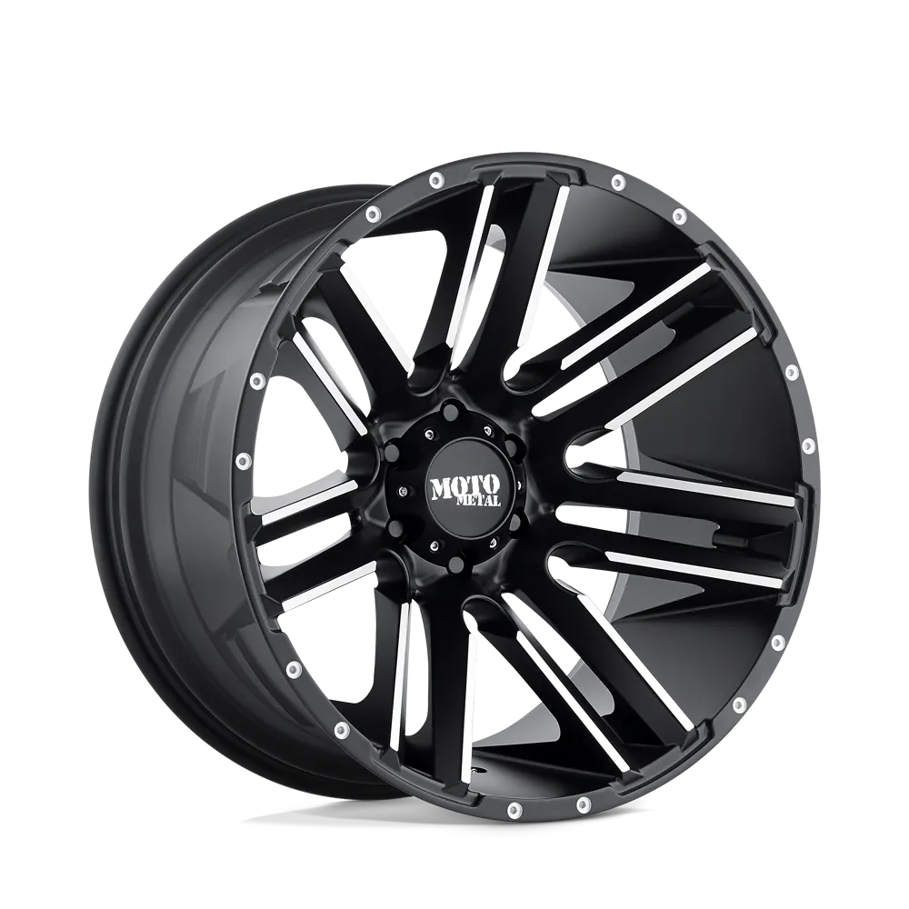 Moto Metal MO978 Razor 20X12 5X127 -44 mm Satin Black Machined