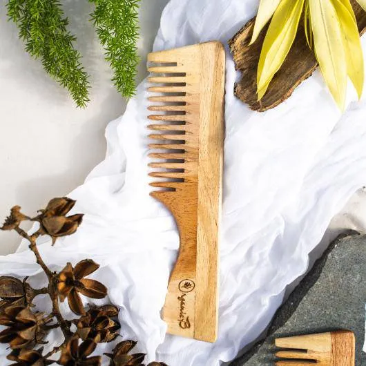 Neem Wood handle Comb for Shampoo and Detangling