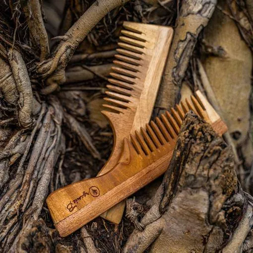 Neem Wood handle Comb for Shampoo and Detangling