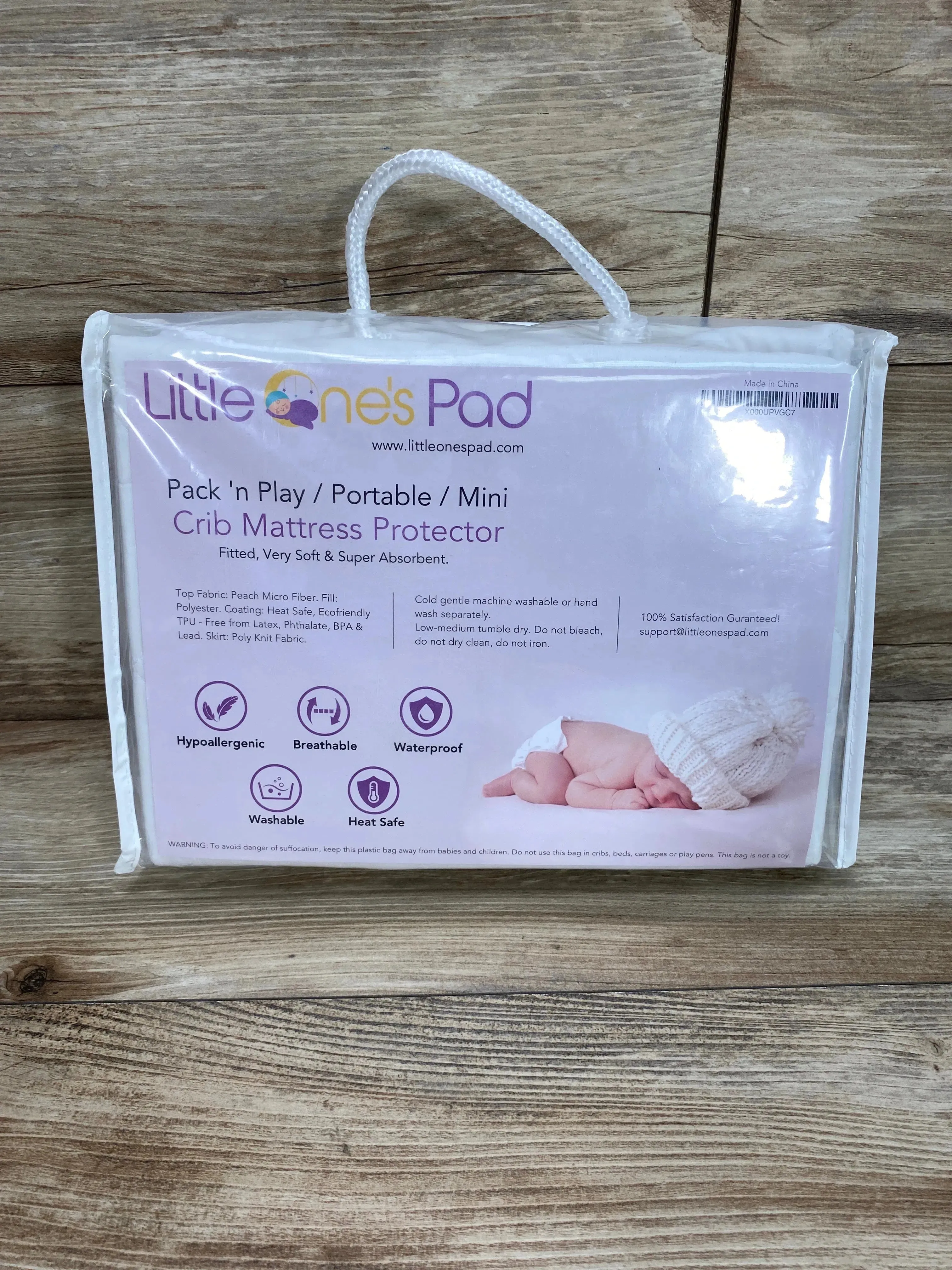 NEW Little One's Pad Pack 'N Play Crib Mattress Cover White