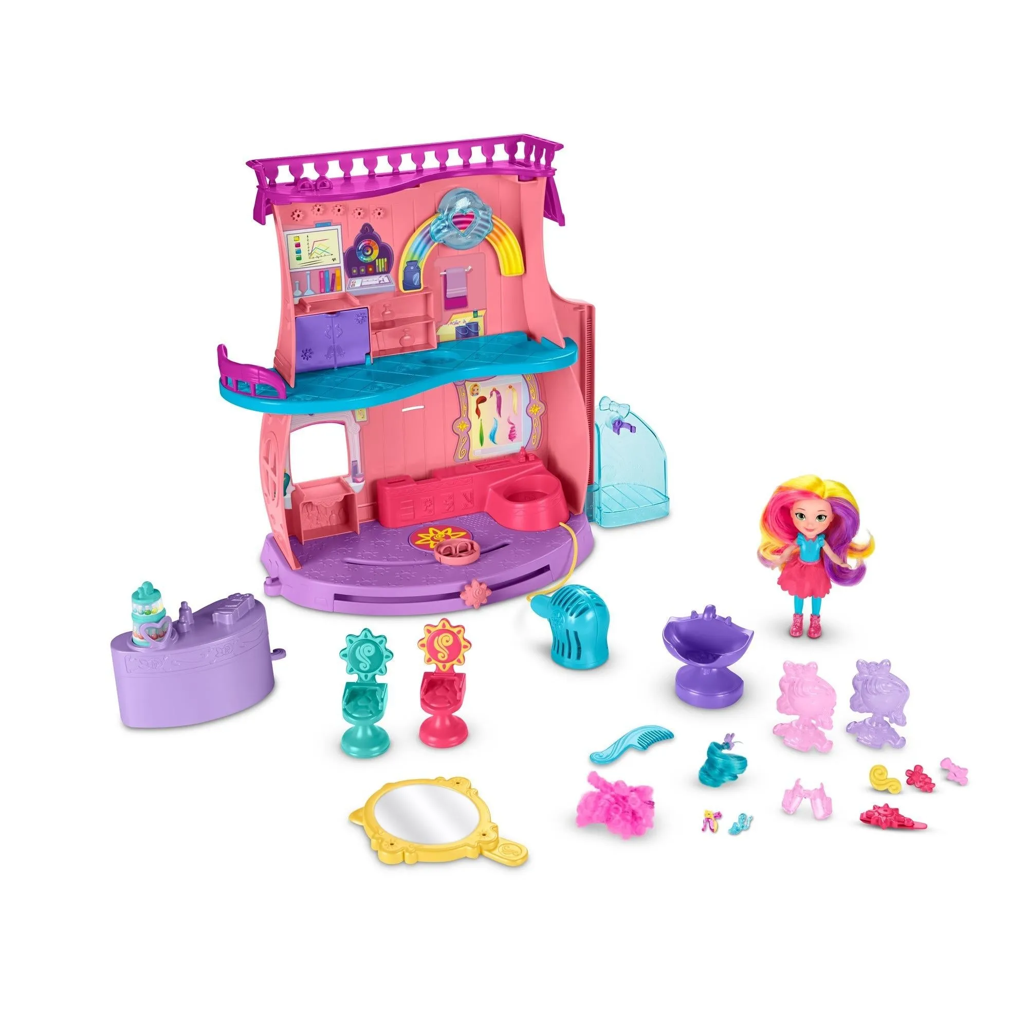 Nickelodeon Sunny Day's Fan-tastic Salon Playset, Doll, & Styling Tools