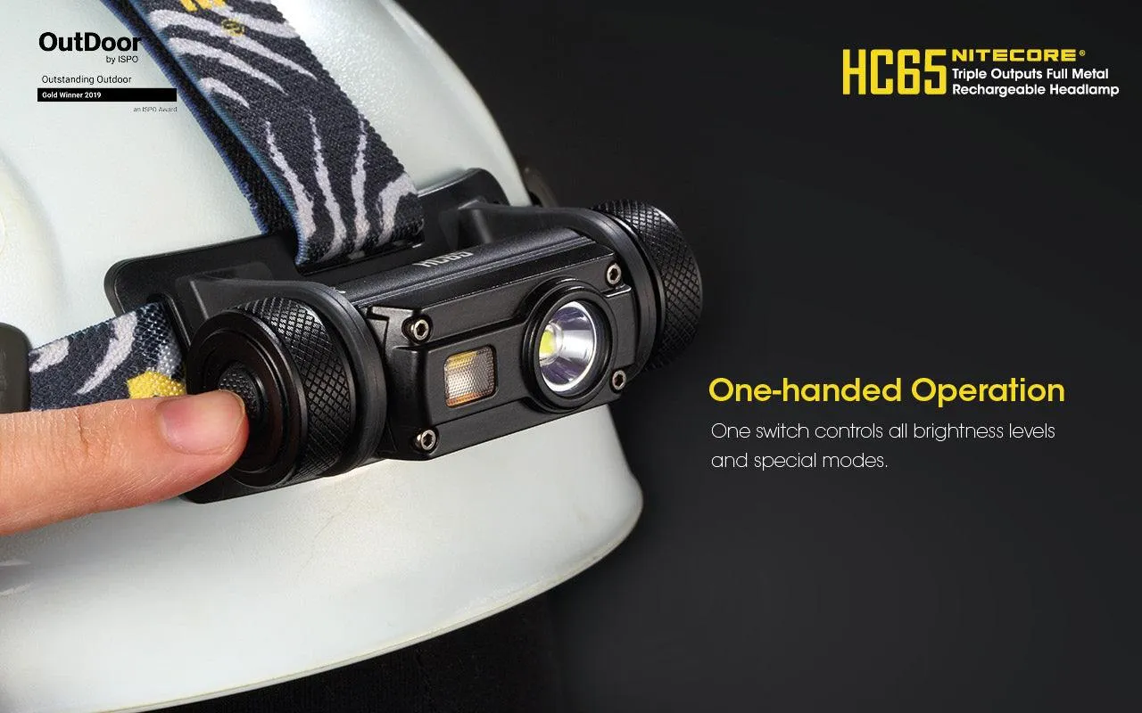 NITECORE HC65 H/LAMP 3400MAH BATTERY  USB CABLE