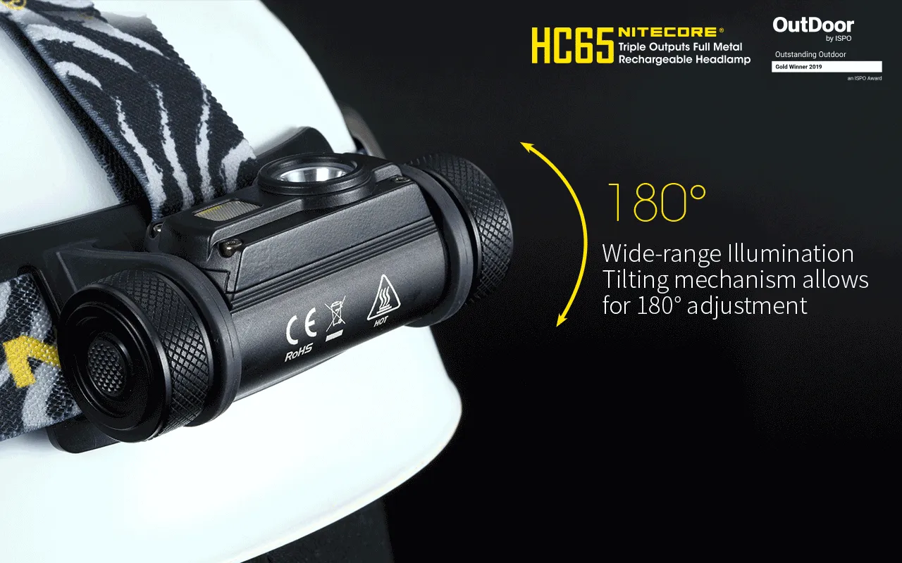 NITECORE HC65 H/LAMP 3400MAH BATTERY  USB CABLE