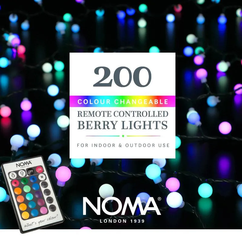 Noma 200 LED Colour Changing Berry Lights