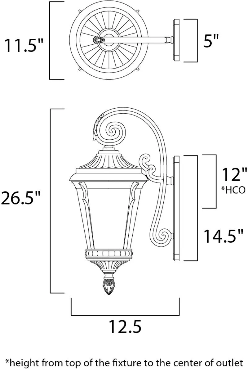 Odessa E26 Outdoor Wall Sconce